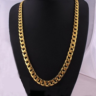 Women Men Curb Necklace Chunky Chain Pendant Gold Silver Jewellery Wedding Gift